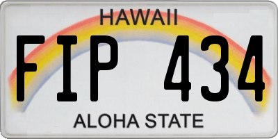 HI license plate FIP434