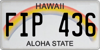 HI license plate FIP436