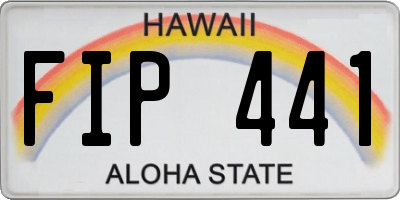 HI license plate FIP441