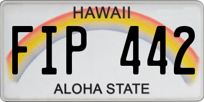 HI license plate FIP442