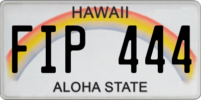 HI license plate FIP444