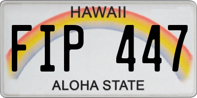 HI license plate FIP447