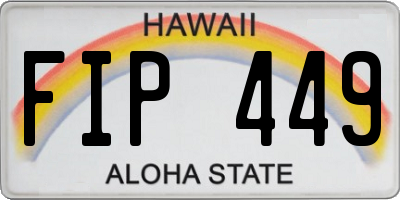 HI license plate FIP449