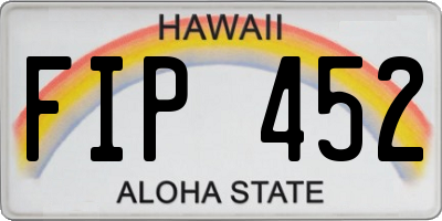 HI license plate FIP452