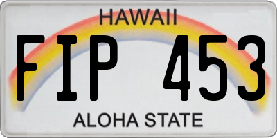 HI license plate FIP453