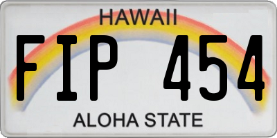 HI license plate FIP454