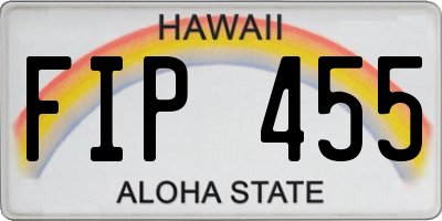 HI license plate FIP455