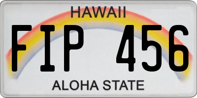 HI license plate FIP456