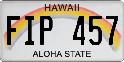 HI license plate FIP457