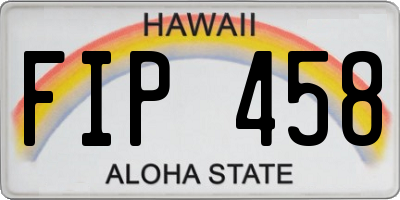 HI license plate FIP458