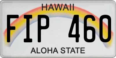 HI license plate FIP460