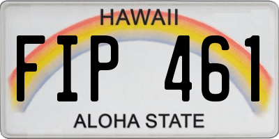 HI license plate FIP461