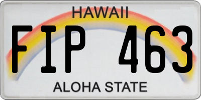 HI license plate FIP463