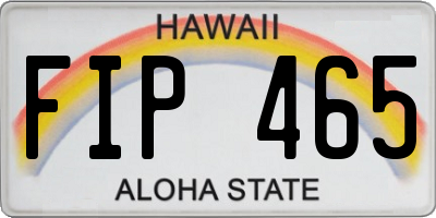 HI license plate FIP465