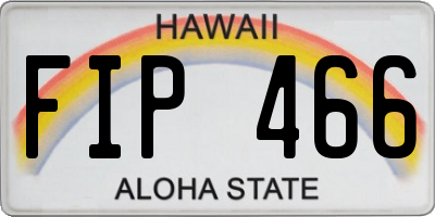 HI license plate FIP466