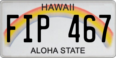HI license plate FIP467