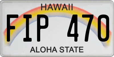 HI license plate FIP470
