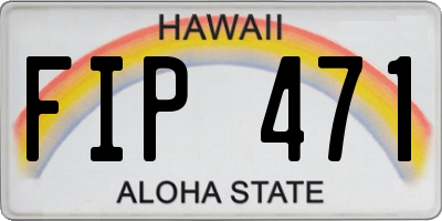 HI license plate FIP471