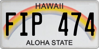 HI license plate FIP474