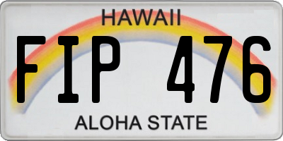 HI license plate FIP476
