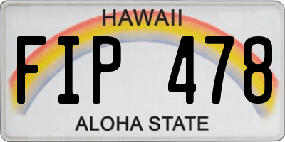 HI license plate FIP478