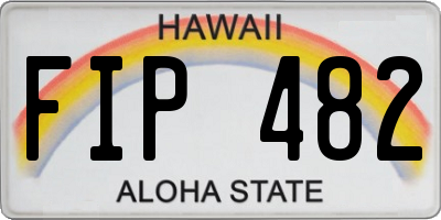 HI license plate FIP482