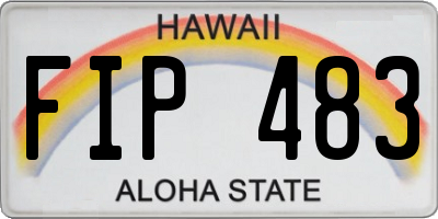 HI license plate FIP483