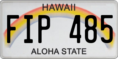 HI license plate FIP485