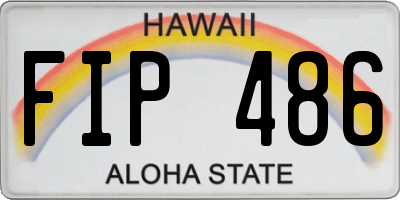 HI license plate FIP486