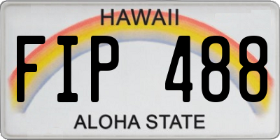 HI license plate FIP488