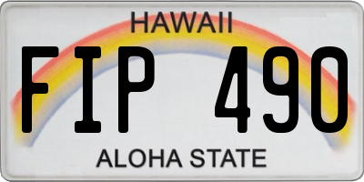 HI license plate FIP490