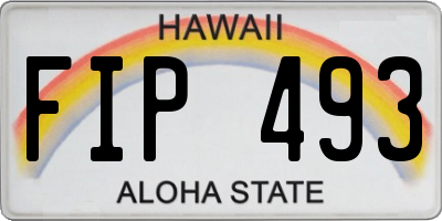 HI license plate FIP493