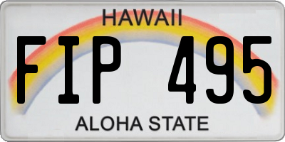 HI license plate FIP495
