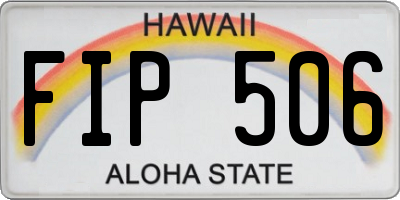 HI license plate FIP506