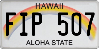 HI license plate FIP507