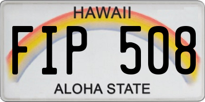 HI license plate FIP508