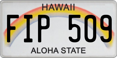 HI license plate FIP509