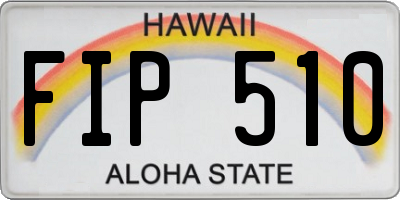 HI license plate FIP510
