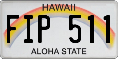 HI license plate FIP511
