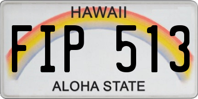 HI license plate FIP513