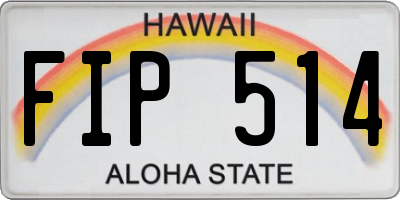 HI license plate FIP514