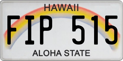 HI license plate FIP515