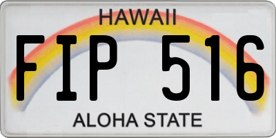 HI license plate FIP516