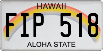 HI license plate FIP518