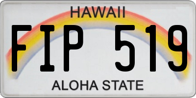 HI license plate FIP519
