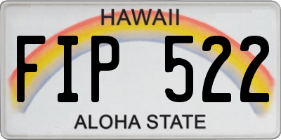HI license plate FIP522