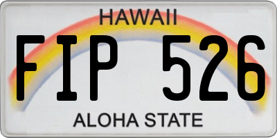 HI license plate FIP526