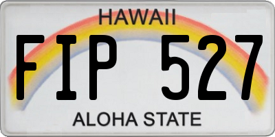 HI license plate FIP527