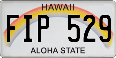 HI license plate FIP529