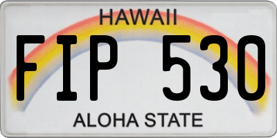 HI license plate FIP530